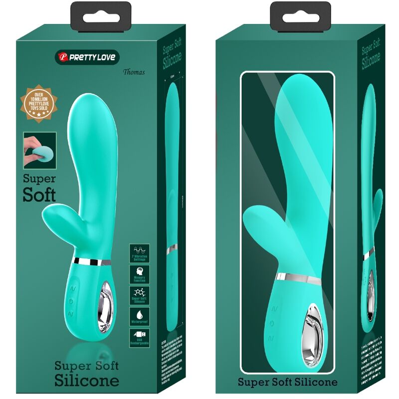 PRETTY LOVE - THOMAS multifunctionele G-spotvibrator aquagroen