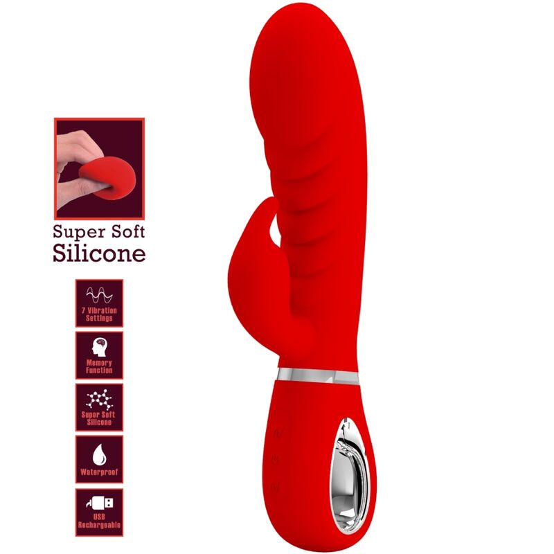 PRETTY LOVE - PRESCOTT multifunctionele G-spotvibrator rood