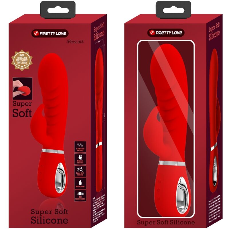 PRETTY LOVE - PRESCOTT multifunctionele G-spotvibrator rood