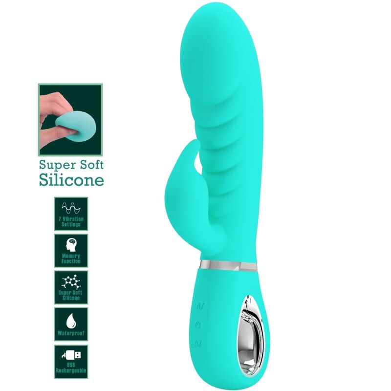 PRETTY LOVE - PRESCOTT multifunctionele G-spotvibrator aquagroen