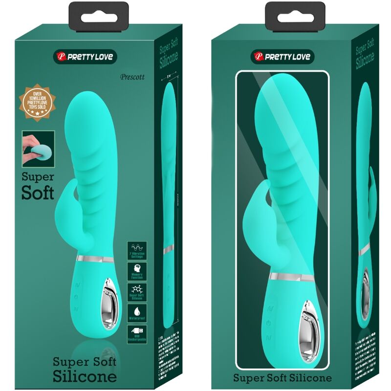 PRETTY LOVE - PRESCOTT multifunctionele G-spotvibrator aquagroen