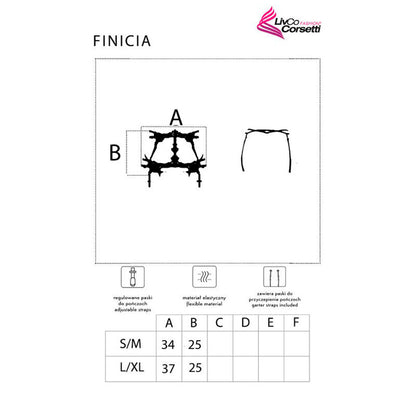 LIVCO CORSETTI FASHION - FINICIA LC90725 jarretelgordel zwart L/XL