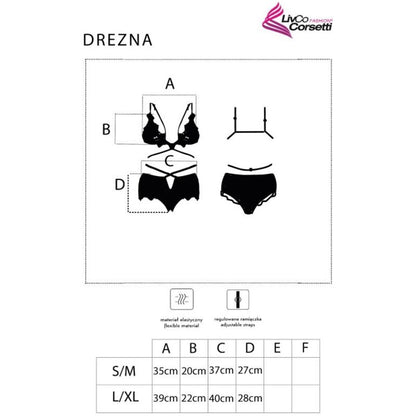 LIVCO CORSETTI FASHION - DREZNA LC 90733 beha + slip zwart
