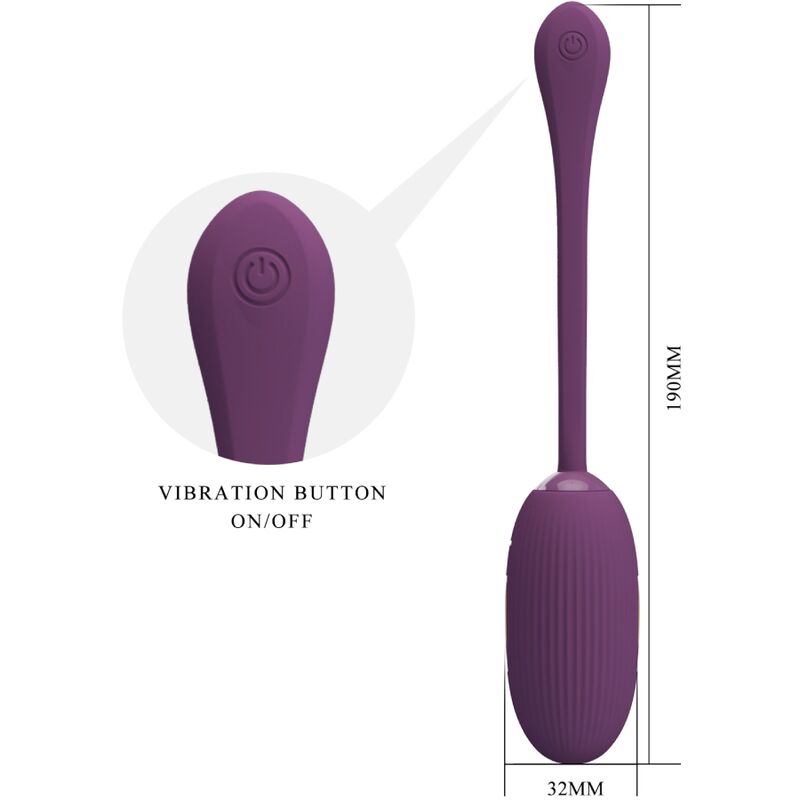 PRETTY LOVE - DOREEN OPLAADBARE VIBRERENDE EIERVIBRATOR, PAARS