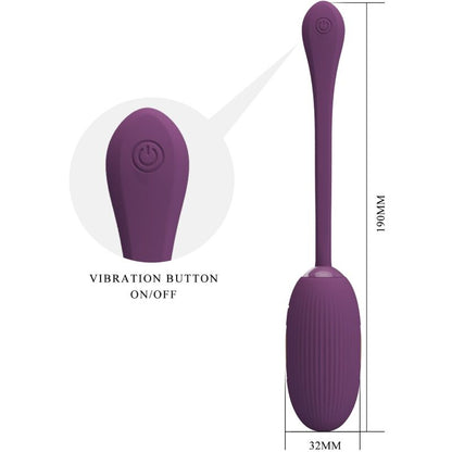 PRETTY LOVE - DOREEN OPLAADBARE VIBRERENDE EIERVIBRATOR, PAARS