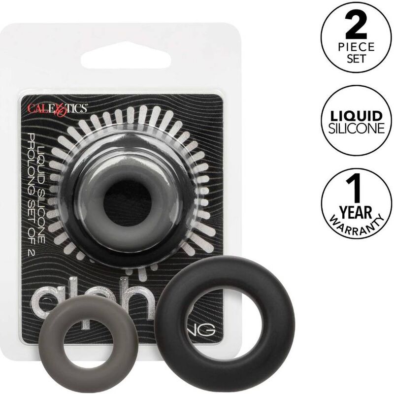CALEXOTICS - ALPHA PROLONG SET VAN 2 RINGEN GRIJS