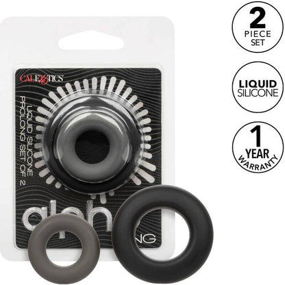CALEXOTICS - ALPHA PROLONG SET VAN 2 RINGEN GRIJS