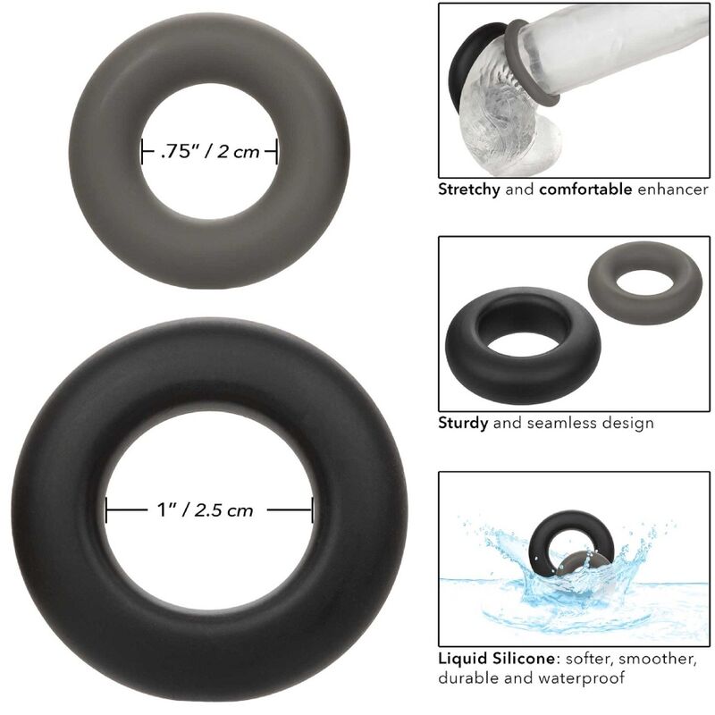 CALEXOTICS - ALPHA PROLONG SET VAN 2 RINGEN GRIJS