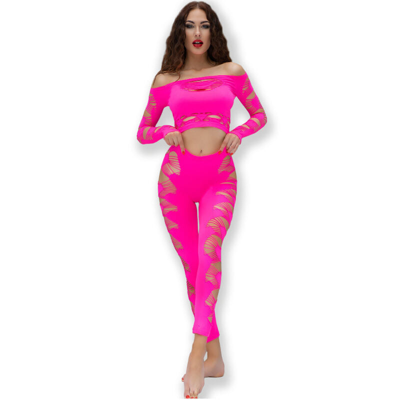 CHILIROSE - CR 4632 top & broek fuchsia S/L