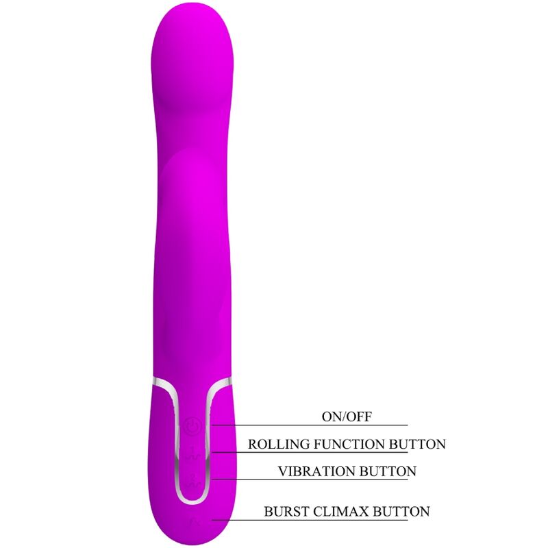 PRETTY LOVE - KONIJNENVIBRATOR MET PARELS VIOLET