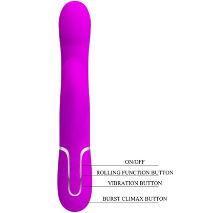 PRETTY LOVE - KONIJNENVIBRATOR MET PARELS VIOLET