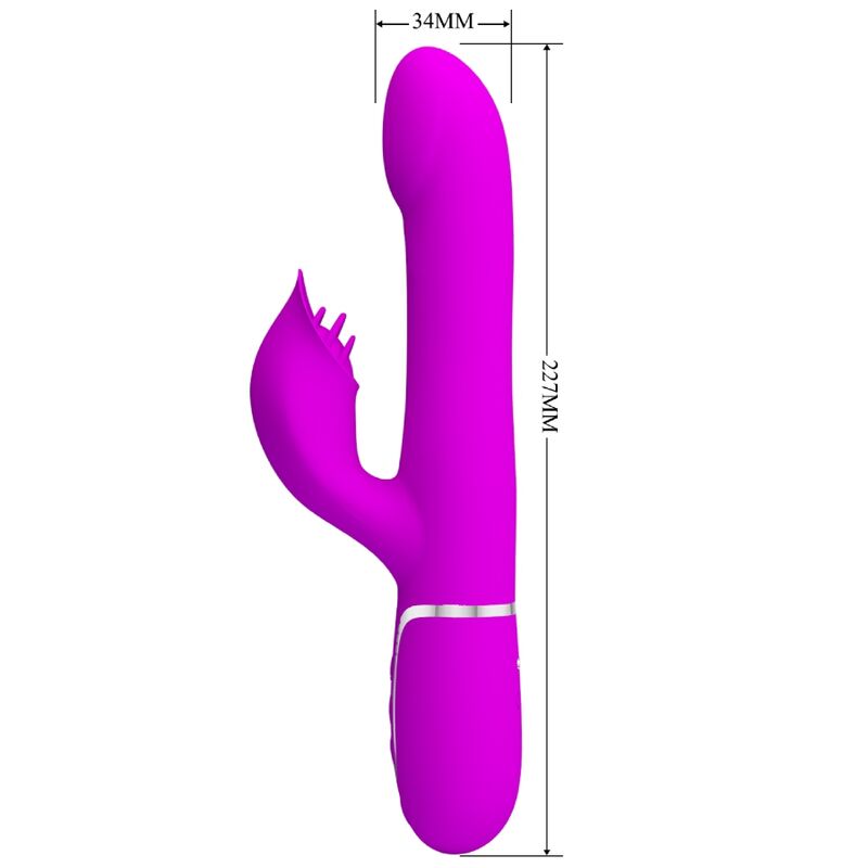 PRETTY LOVE - KONIJNENVIBRATOR MET PARELS VIOLET