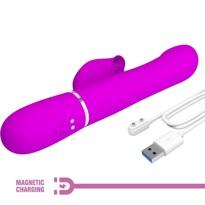 PRETTY LOVE - KONIJNENVIBRATOR MET PARELS VIOLET