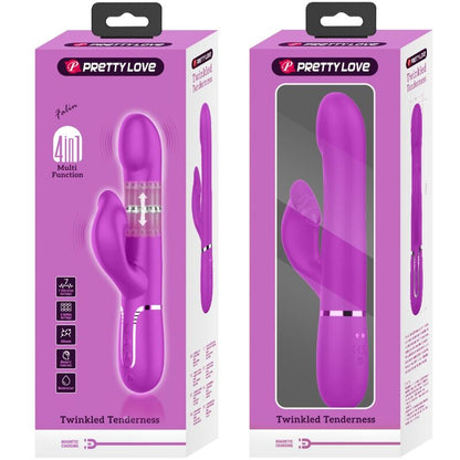 PRETTY LOVE - KONIJNENVIBRATOR MET PARELS VIOLET