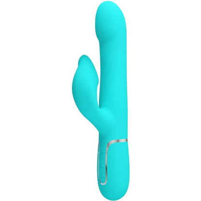 PRETTY LOVE - KONIJNENVIBRATOR MET PARELS AQUAGROEN