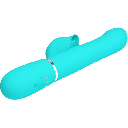 PRETTY LOVE - KONIJNENVIBRATOR MET PARELS AQUAGROEN