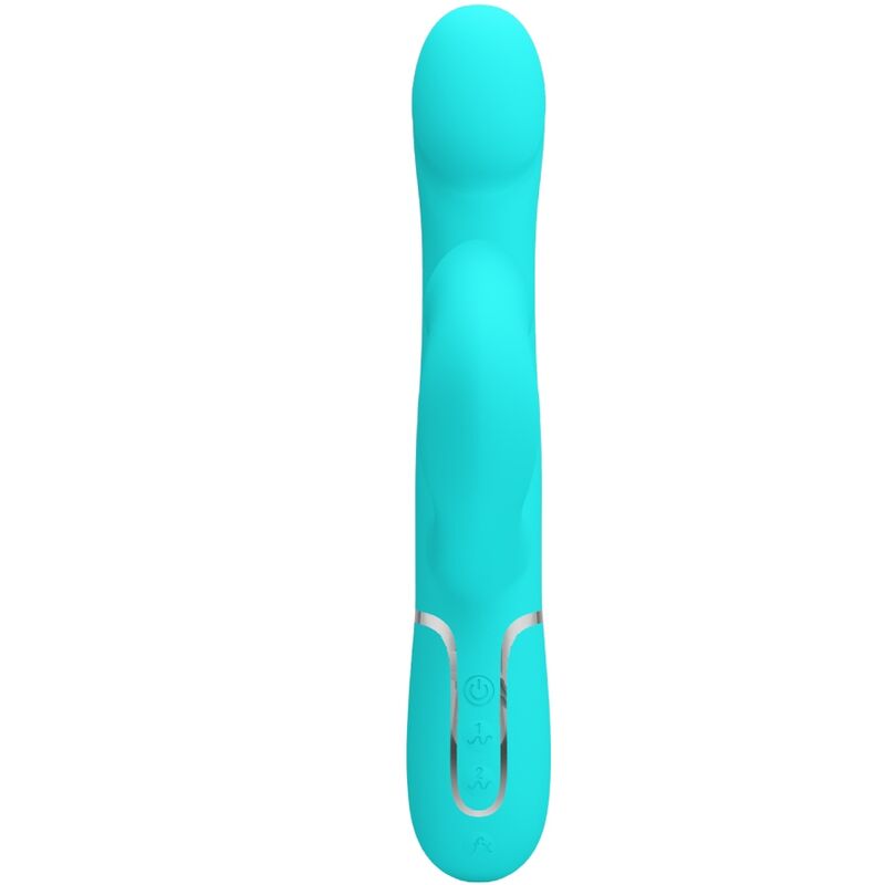 PRETTY LOVE - KONIJNENVIBRATOR MET PARELS AQUAGROEN
