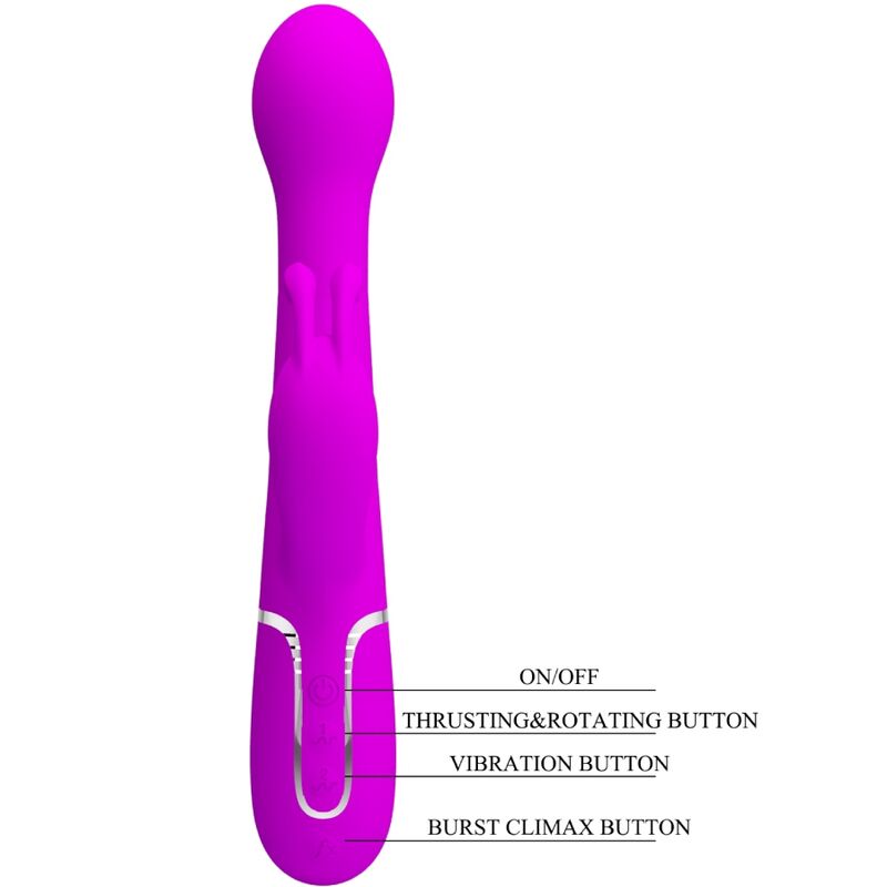 PRETTY LOVE - DEJON KONIJNENVIBRATOR 3-IN-1 MULTIFUNCTIONEEL VIOLET