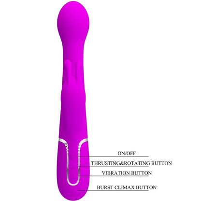 PRETTY LOVE - DEJON KONIJNENVIBRATOR 3-IN-1 MULTIFUNCTIONEEL VIOLET