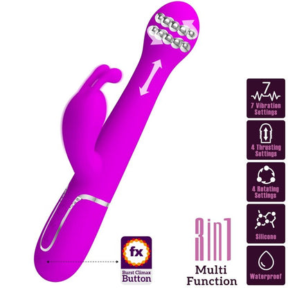 PRETTY LOVE - DEJON KONIJNENVIBRATOR 3-IN-1 MULTIFUNCTIONEEL VIOLET