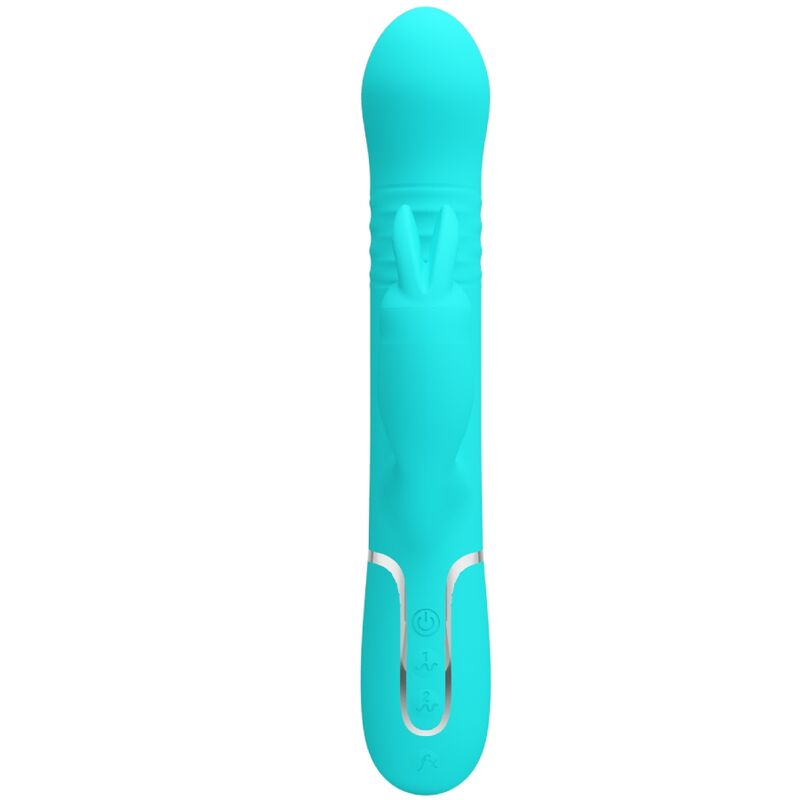 PRETTY LOVE - COALE KONIJNENVIBRATOR MET PARELS AQUAGROEN