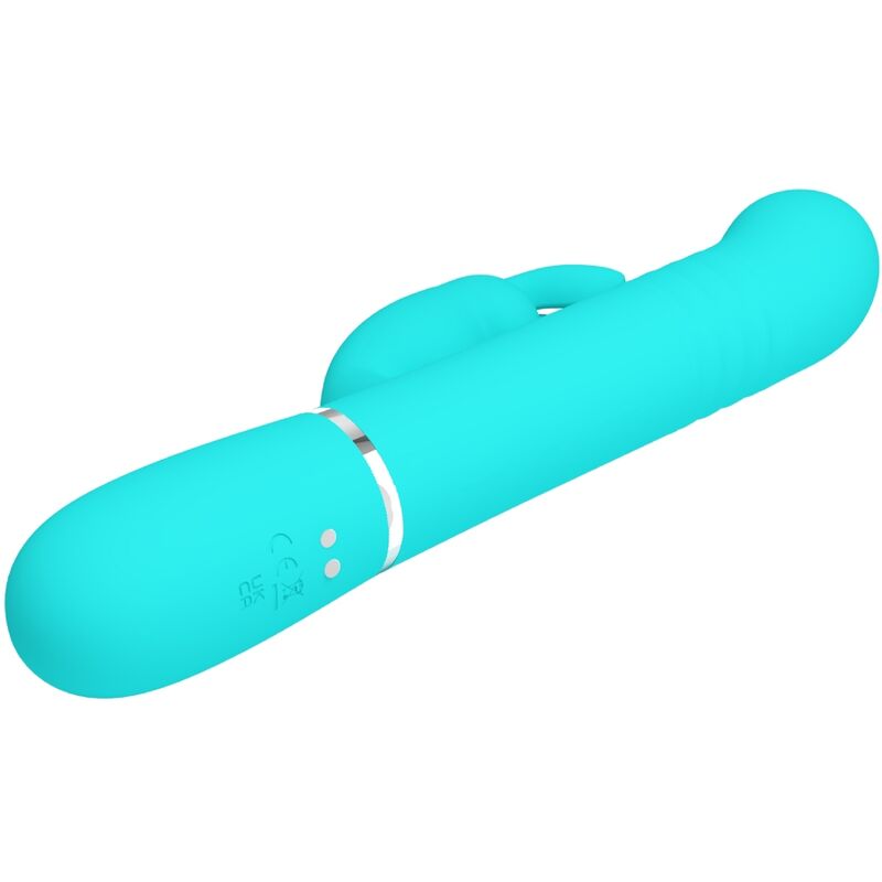 PRETTY LOVE - COALE KONIJNENVIBRATOR MET PARELS AQUAGROEN