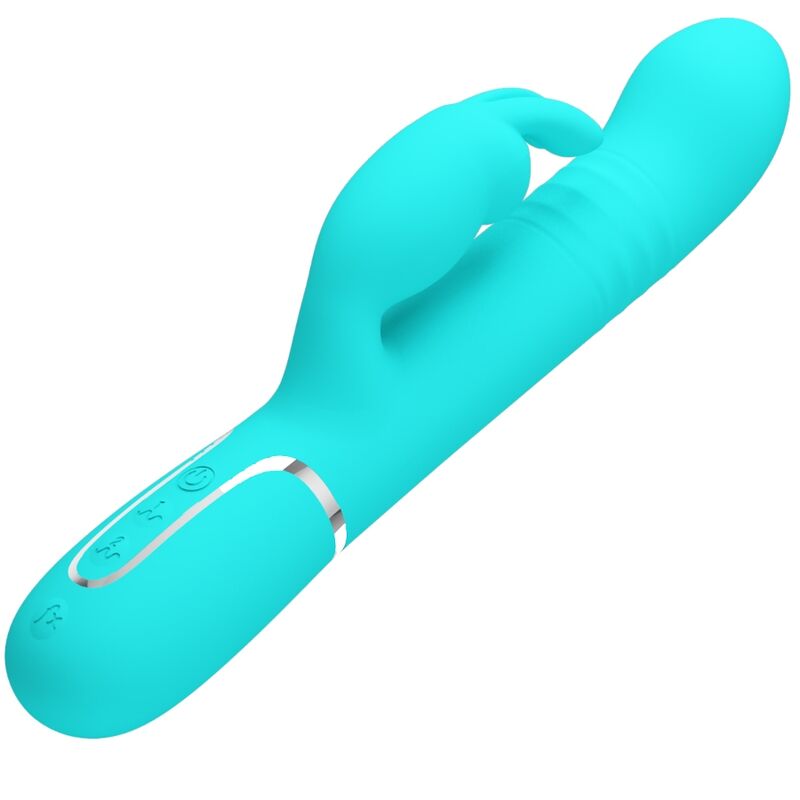 PRETTY LOVE - COALE KONIJNENVIBRATOR MET PARELS AQUAGROEN