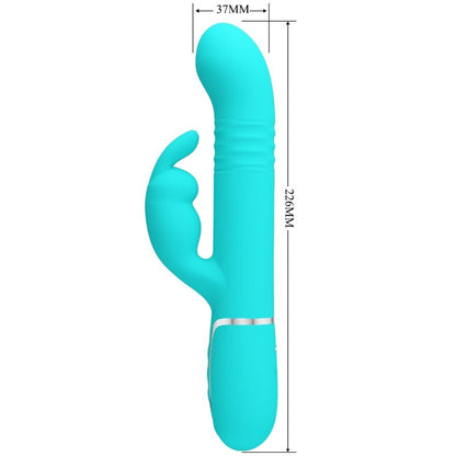 PRETTY LOVE - COALE KONIJNENVIBRATOR MET PARELS AQUAGROEN