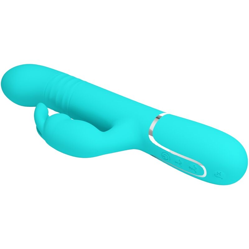 PRETTY LOVE - COALE KONIJNENVIBRATOR MET PARELS AQUAGROEN