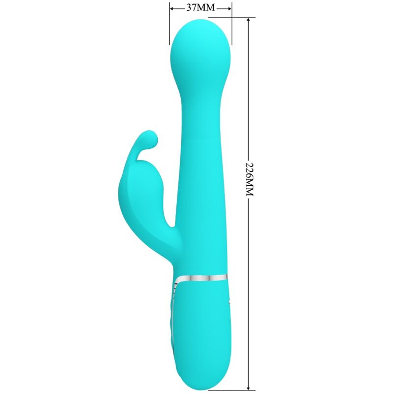 PRETTY LOVE - DEJON KONIJNENVIBRATOR 3-IN-1 MULTIFUNCTIONEEL AQUAGROEN
