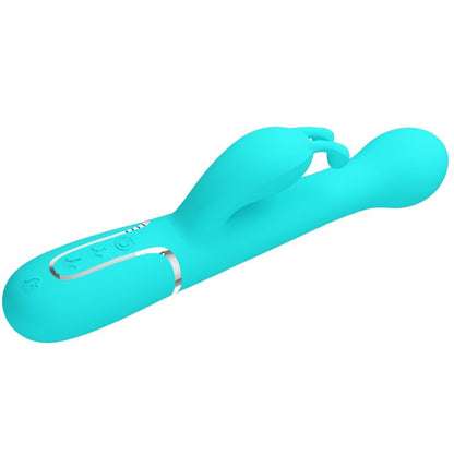 PRETTY LOVE - DEJON KONIJNENVIBRATOR 3-IN-1 MULTIFUNCTIONEEL AQUAGROEN