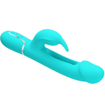 PRETTY LOVE - KAMPAS KONIJNENVIBRATOR 3-IN-1 MULTIFUNCTIONEEL MET TONG AQUAGROEN
