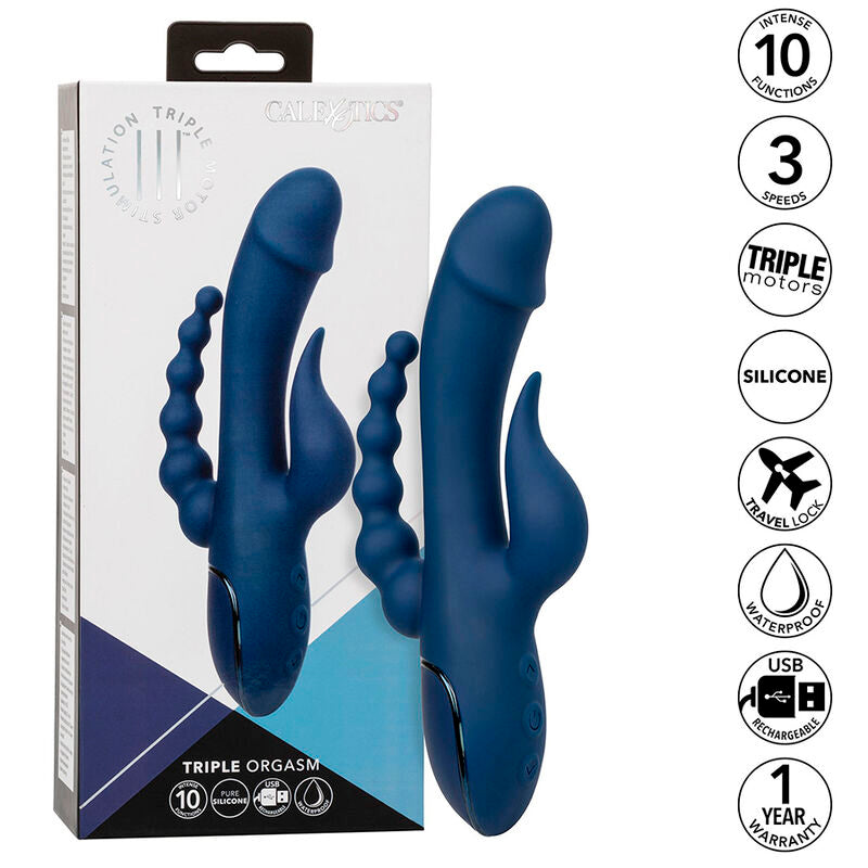 CALEXOTICS - VIBRATOR TRIPLE ORGASM BLAUW