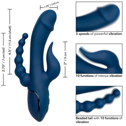 CALEXOTICS - VIBRATOR TRIPLE ORGASM BLAUW