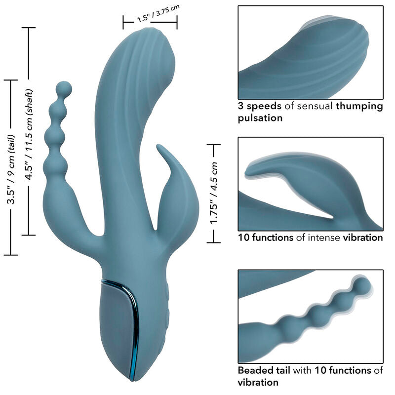 CALEXOTICS - VIBRATOR TRIPLE ECSTASY GRIJS