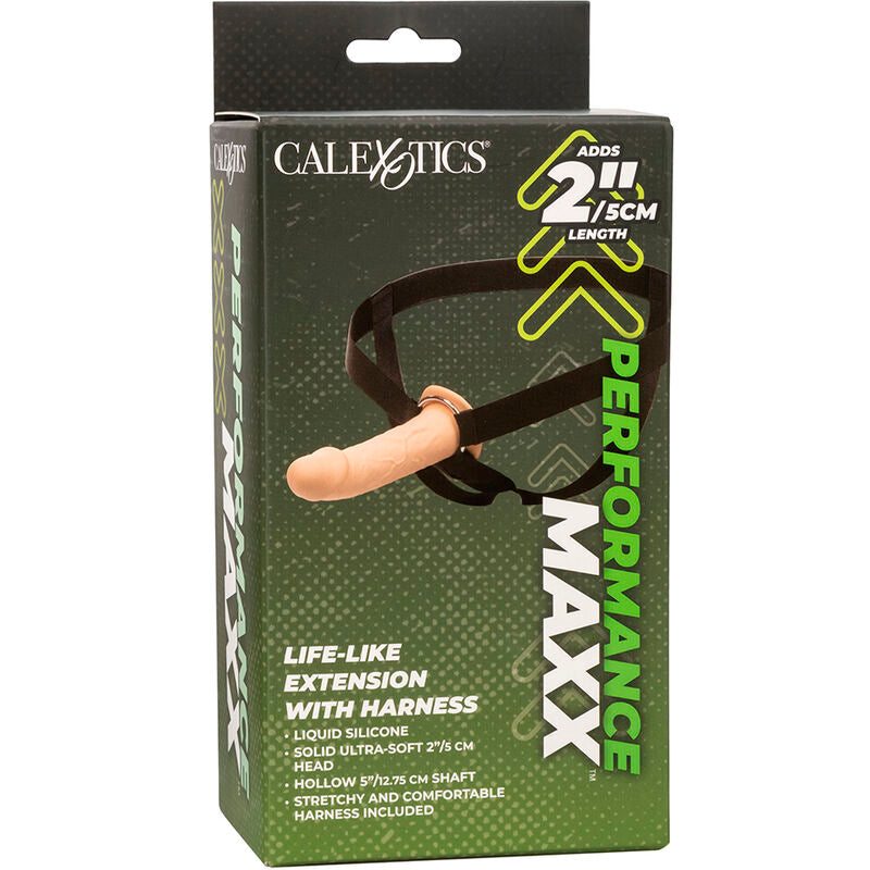 CALEXOTICS - PERFORMANCE MAXX LEVENSECHTE VERLENGING MET HARNAS LICHTE HUIDSKLEUR