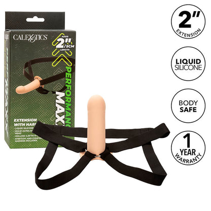 CALEXOTICS - PERFORMANCE MAXX VERLENGING MET HARNAS LICHTE HUIDSKLEUR