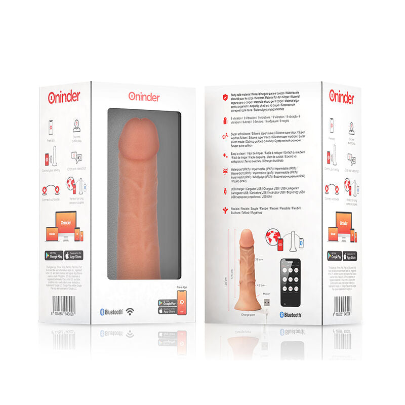 ONINDER - MIDDELGROTE BOGOTÁ VIBRATOR DILDO 9 SNELHEDEN NATUURLIJK 20 CM -O- 4.2 CM - GRATIS APP