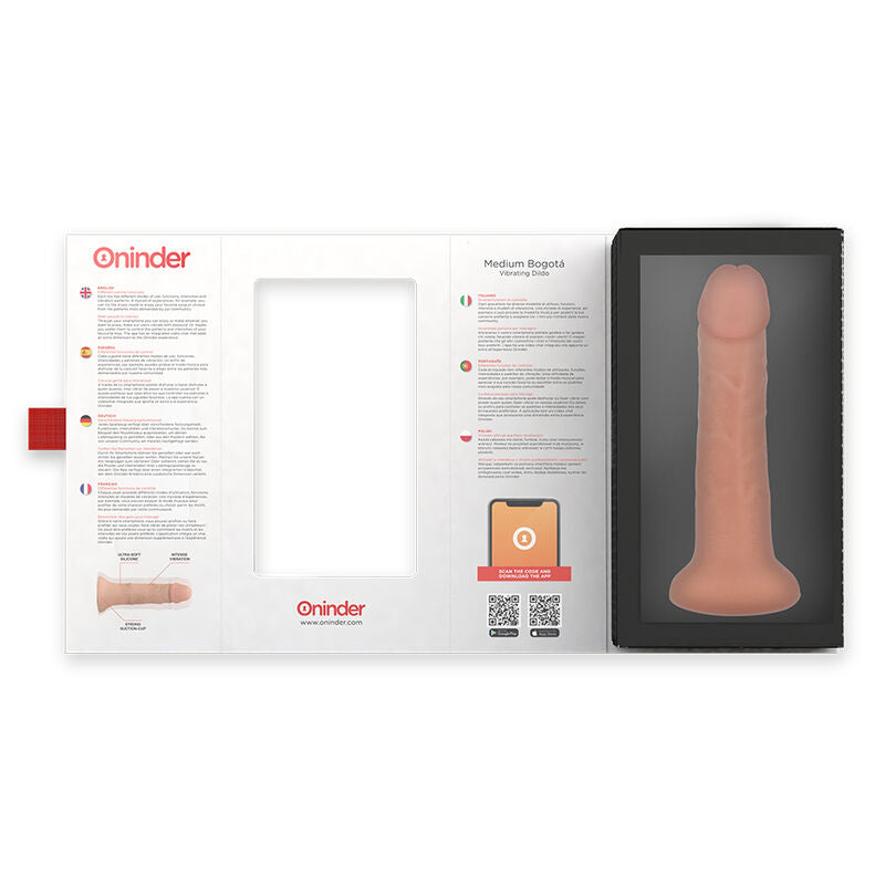 ONINDER - MIDDELGROTE BOGOTÁ VIBRATOR DILDO 9 SNELHEDEN NATUURLIJK 20 CM -O- 4.2 CM - GRATIS APP