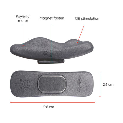 ONINDER - MANILA PANTY OPLAADBARE VIBRATOR 9 SNELHEDEN 9.6 CM X 2.6 CM - GRATIS APP