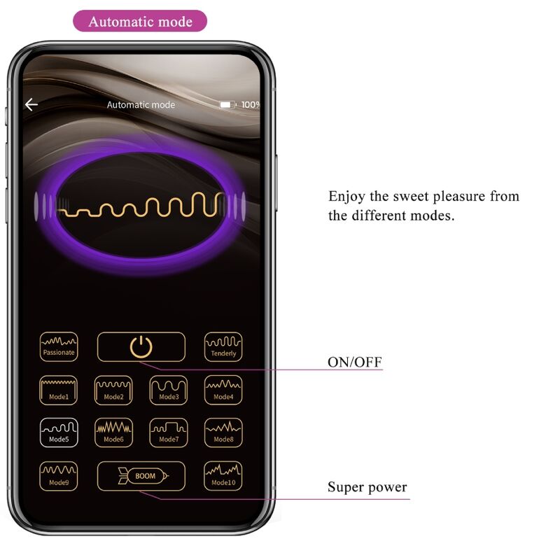 PRETTY LOVE - ETHAN OPLAADBARE VIBRATOR LILA