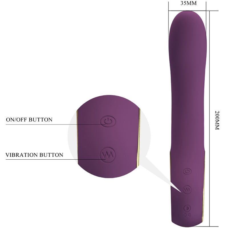 PRETTY LOVE - ETHAN OPLAADBARE VIBRATOR LILA