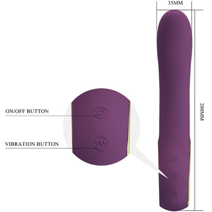 PRETTY LOVE - ETHAN OPLAADBARE VIBRATOR LILA
