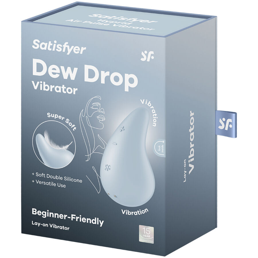 SATISFYER - DEW DROP VIBRATOR OPLEGBAAR BLAUW