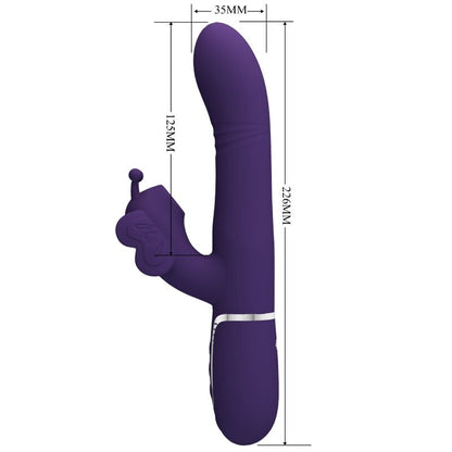 PRETTY LOVE - MULTIFUNCTIONELE KONIJNENVIBRATOR 4-IN-1 VLINDER PAARS