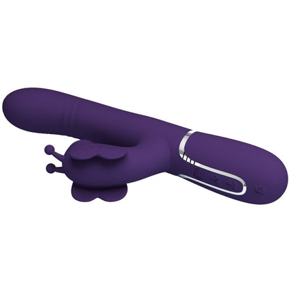 PRETTY LOVE - MULTIFUNCTIONELE KONIJNENVIBRATOR 4-IN-1 VLINDER PAARS