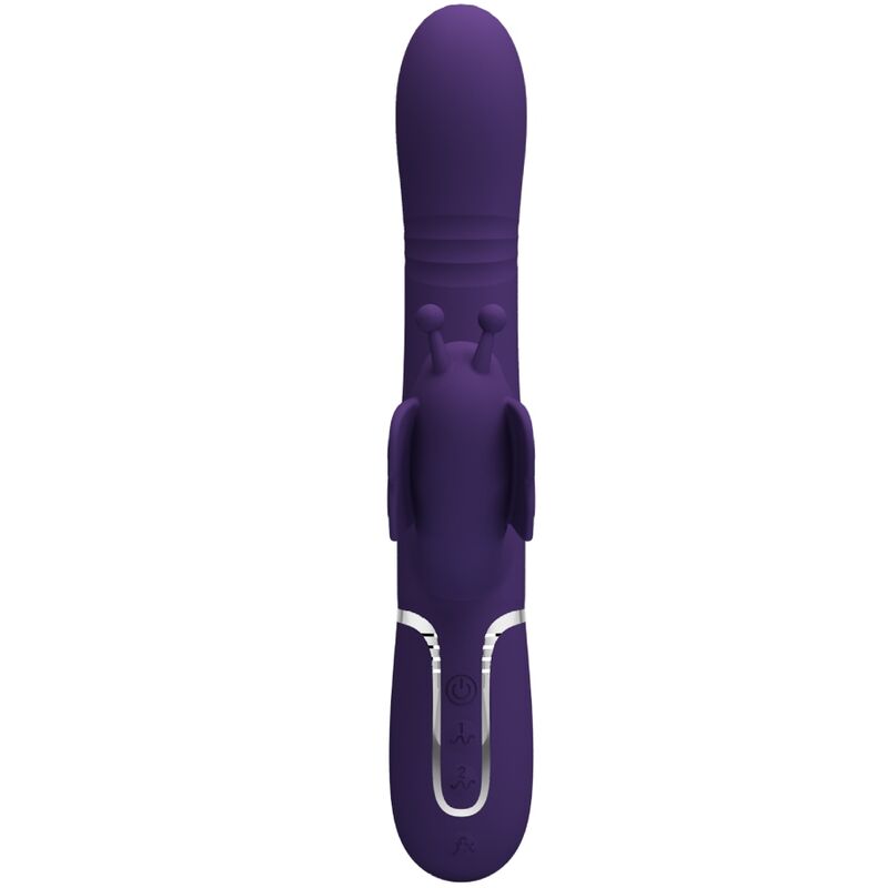 PRETTY LOVE - MULTIFUNCTIONELE KONIJNENVIBRATOR 4-IN-1 VLINDER PAARS