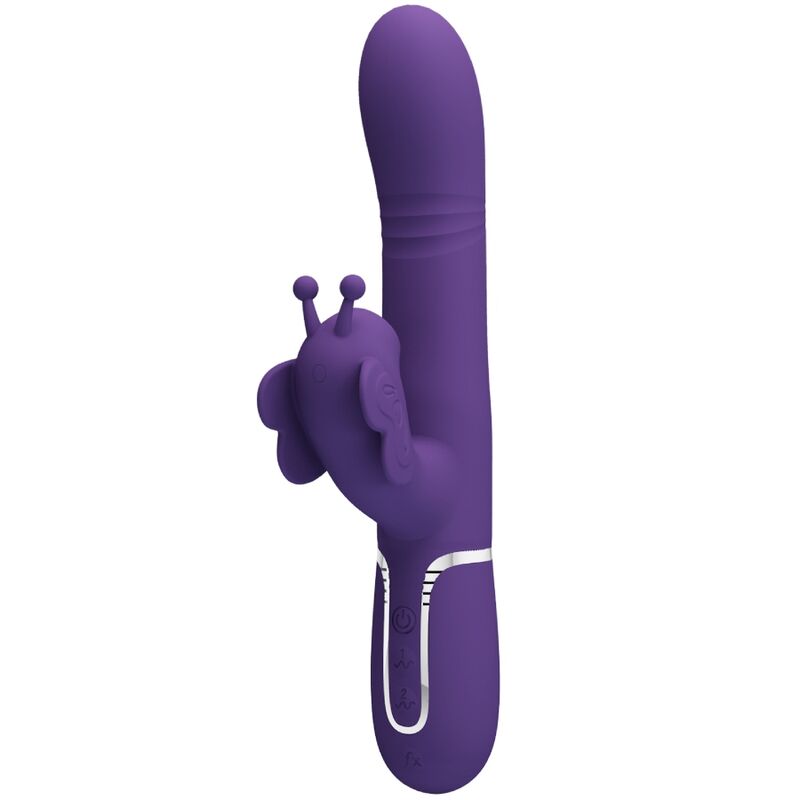 PRETTY LOVE - MULTIFUNCTIONELE KONIJNENVIBRATOR 4-IN-1 VLINDER PAARS