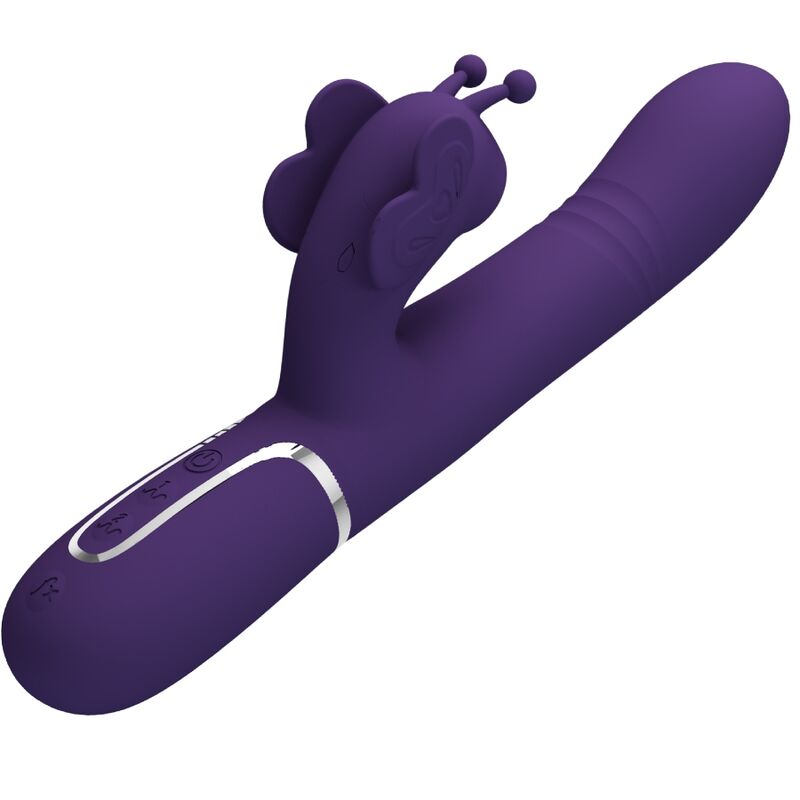 PRETTY LOVE - MULTIFUNCTIONELE KONIJNENVIBRATOR 4-IN-1 VLINDER PAARS