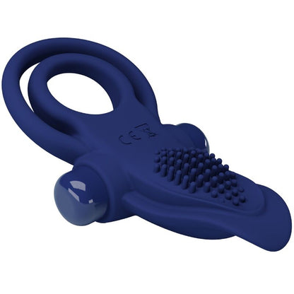 PRETTY LOVE - BRONSON DUBBELE RING MET TRILLING BLAUW